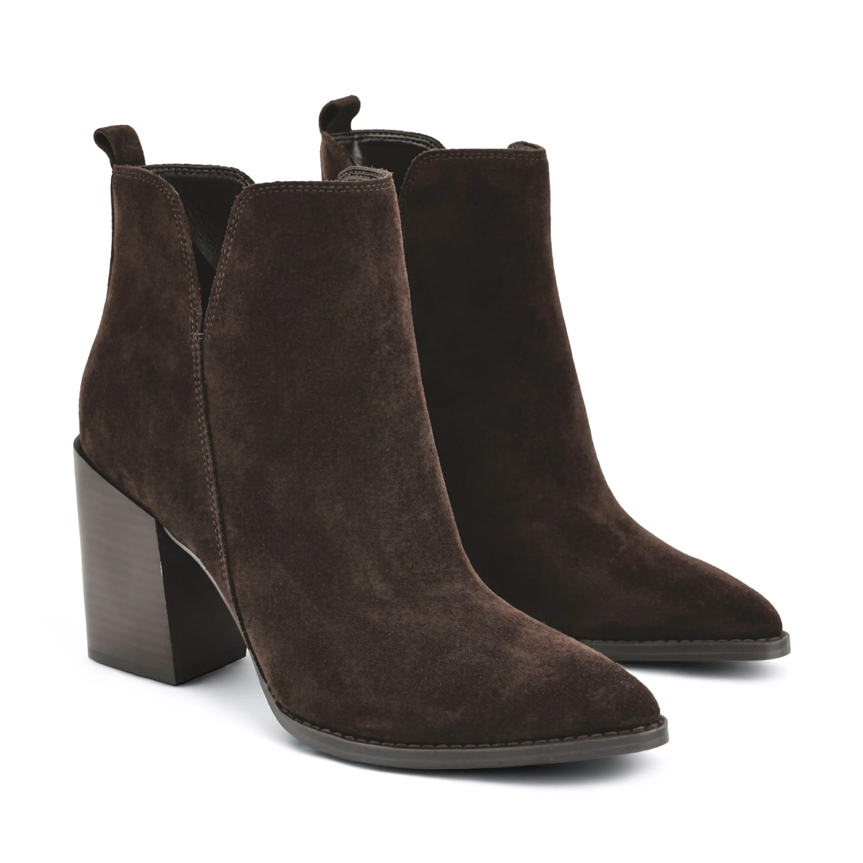 Birds Block Heel Leather Booties - Image 2