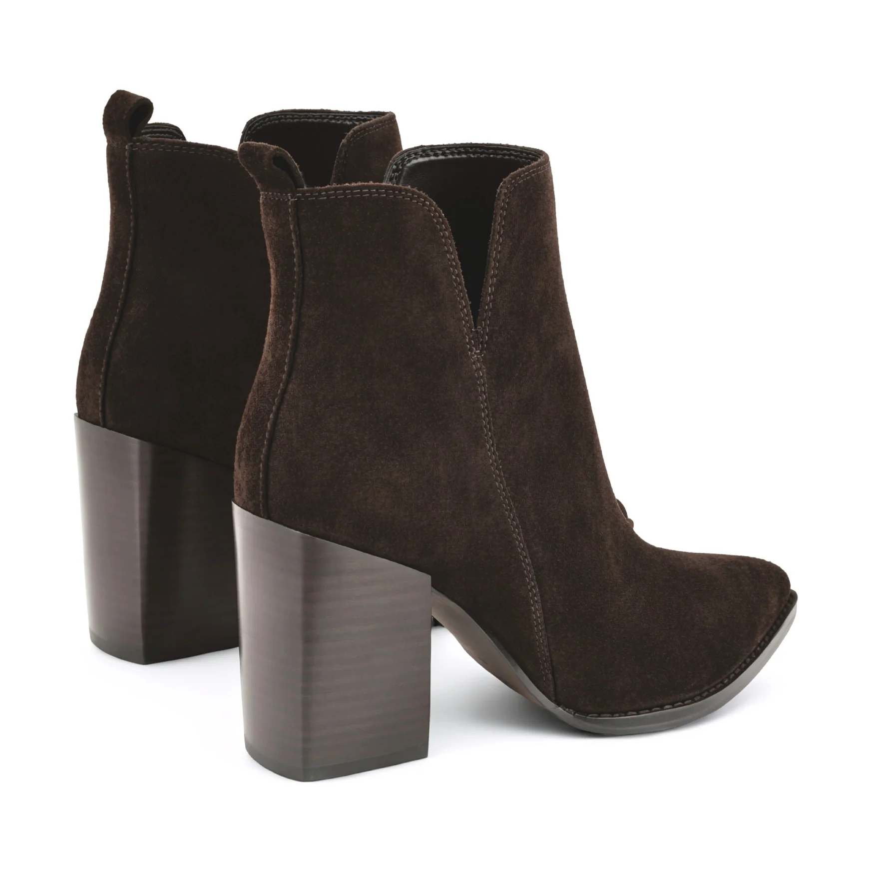 Birds Block Heel Leather Booties - Image 3