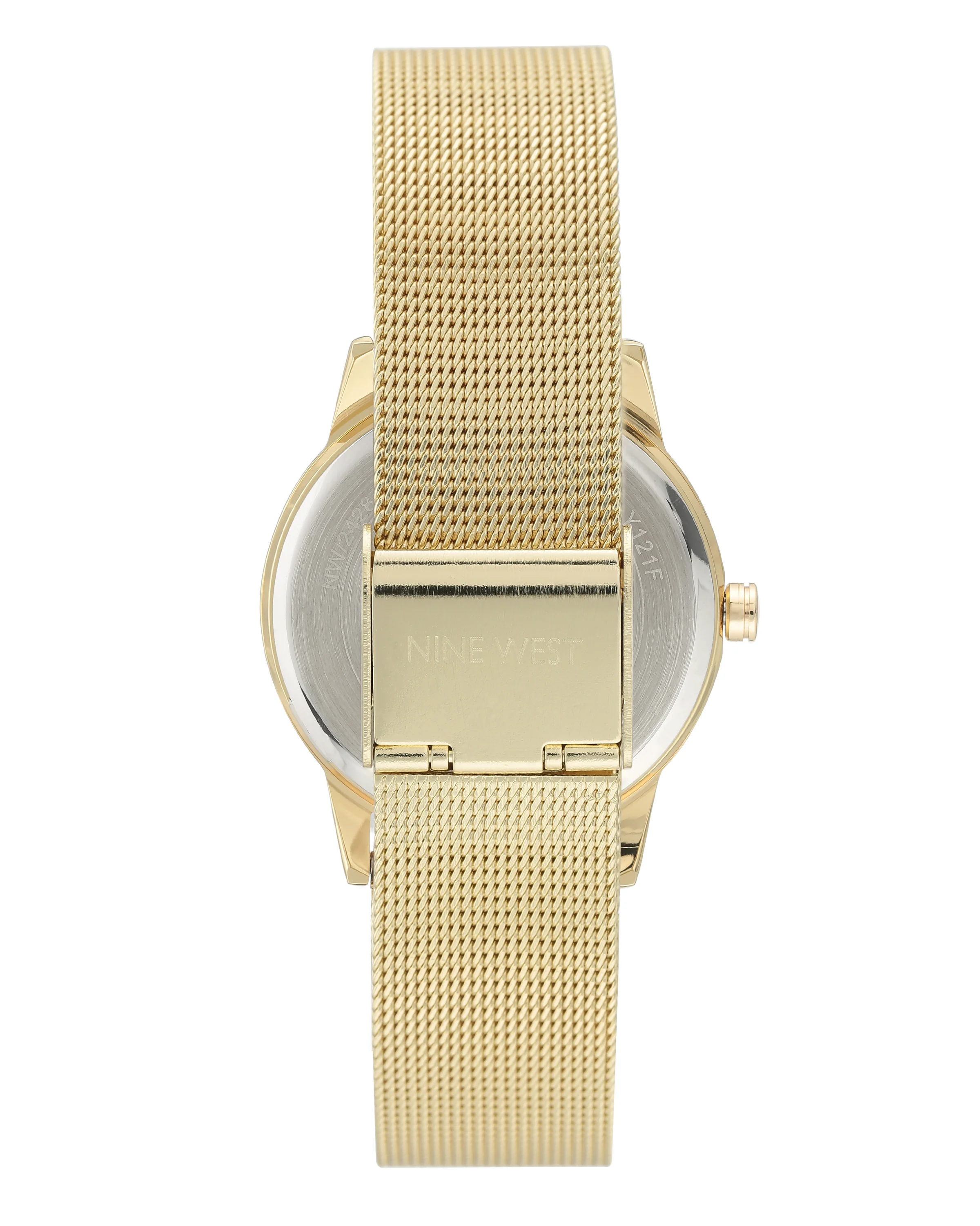 Floral Dial Mesh Bracelet Watch - Image 3
