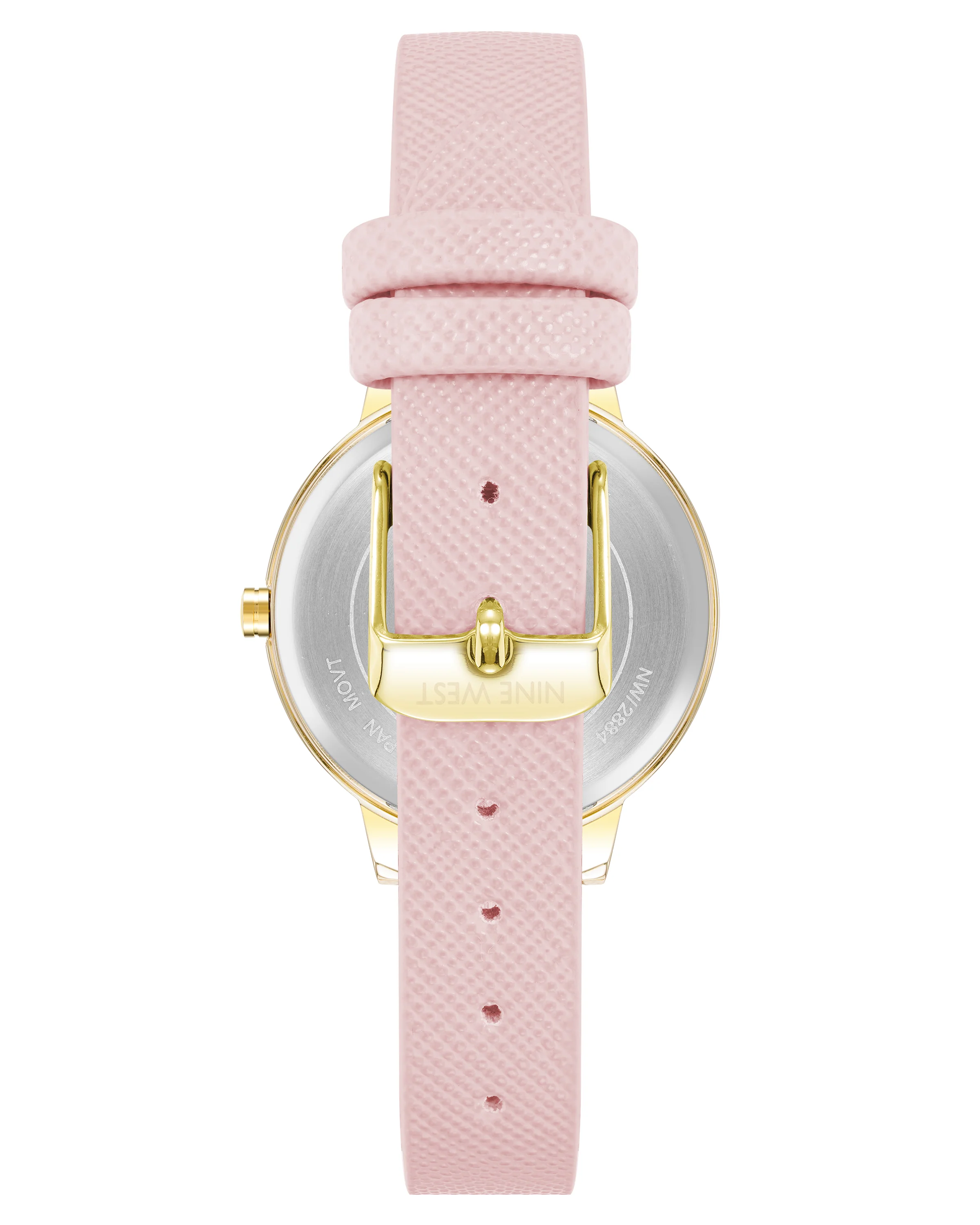 Floral Dial Saffiano Strap Watch - Image 2