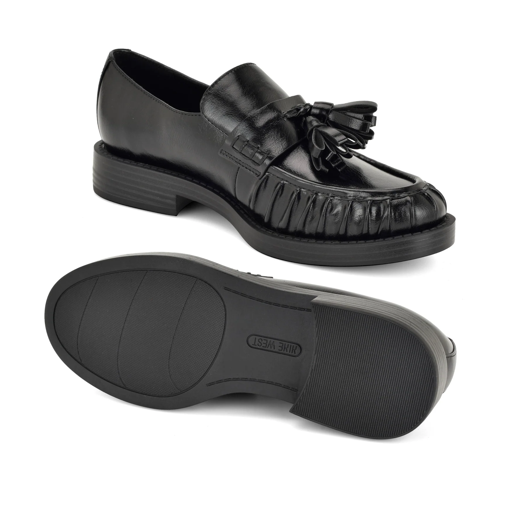 Gersen Ruched Tassle Loafers - Image 4