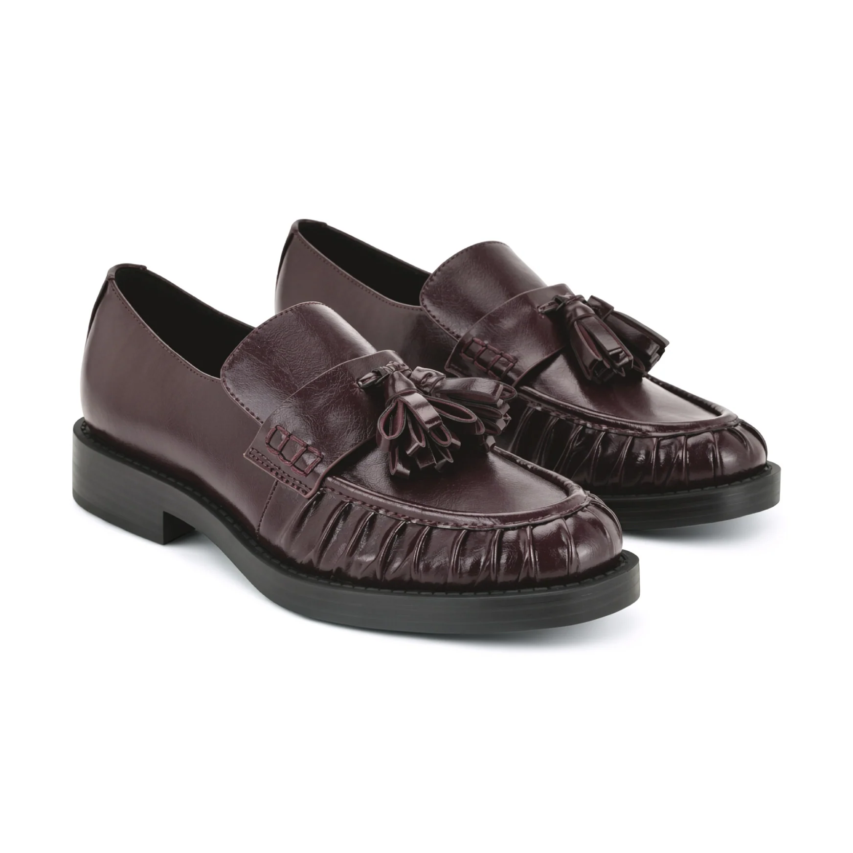 Gersen Ruched Tassle Loafers - Image 2