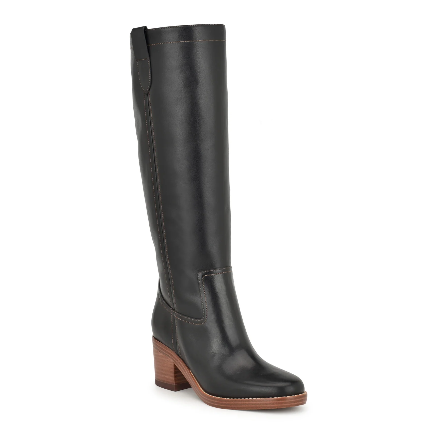 Hecee Block Heel Tailored Leather Boots - Image 2