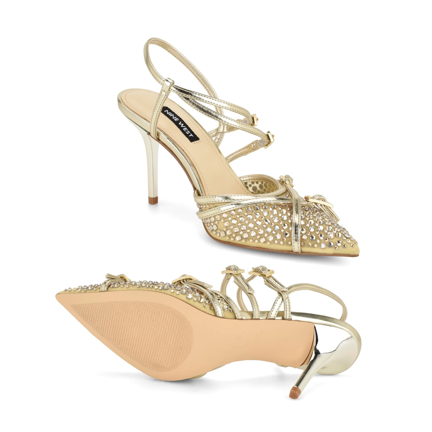 Pertee Strappy Embellished Pumps - Image 4