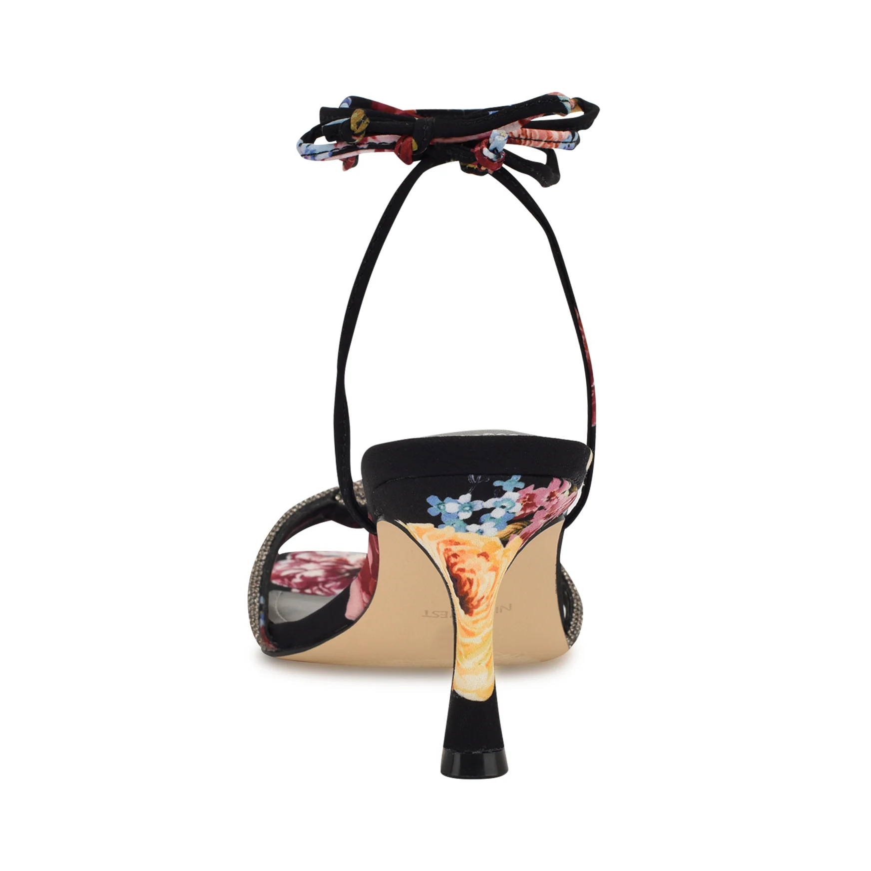 Raqchel Rhinestone Bow Ankle Wrap Sandals - Image 4