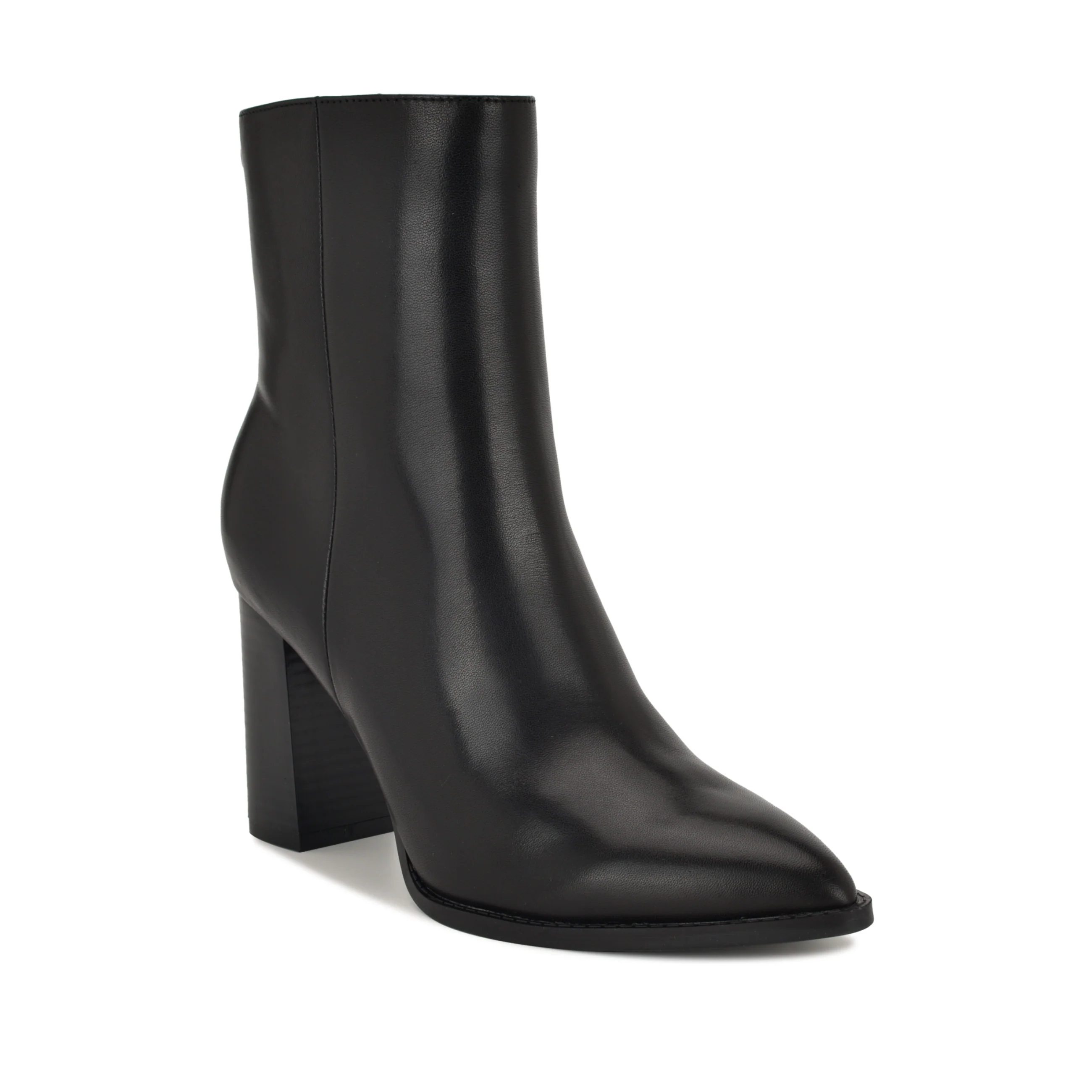 Tessay 9x9 Block Heel Leather Booties - Image 2